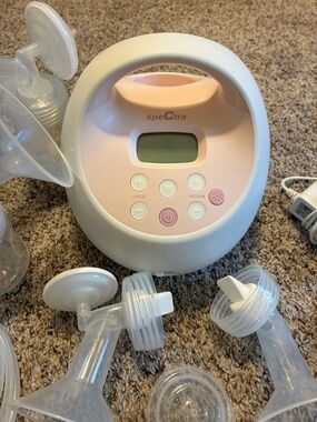 Spectra Electric Breast Pump - White & Light Pink